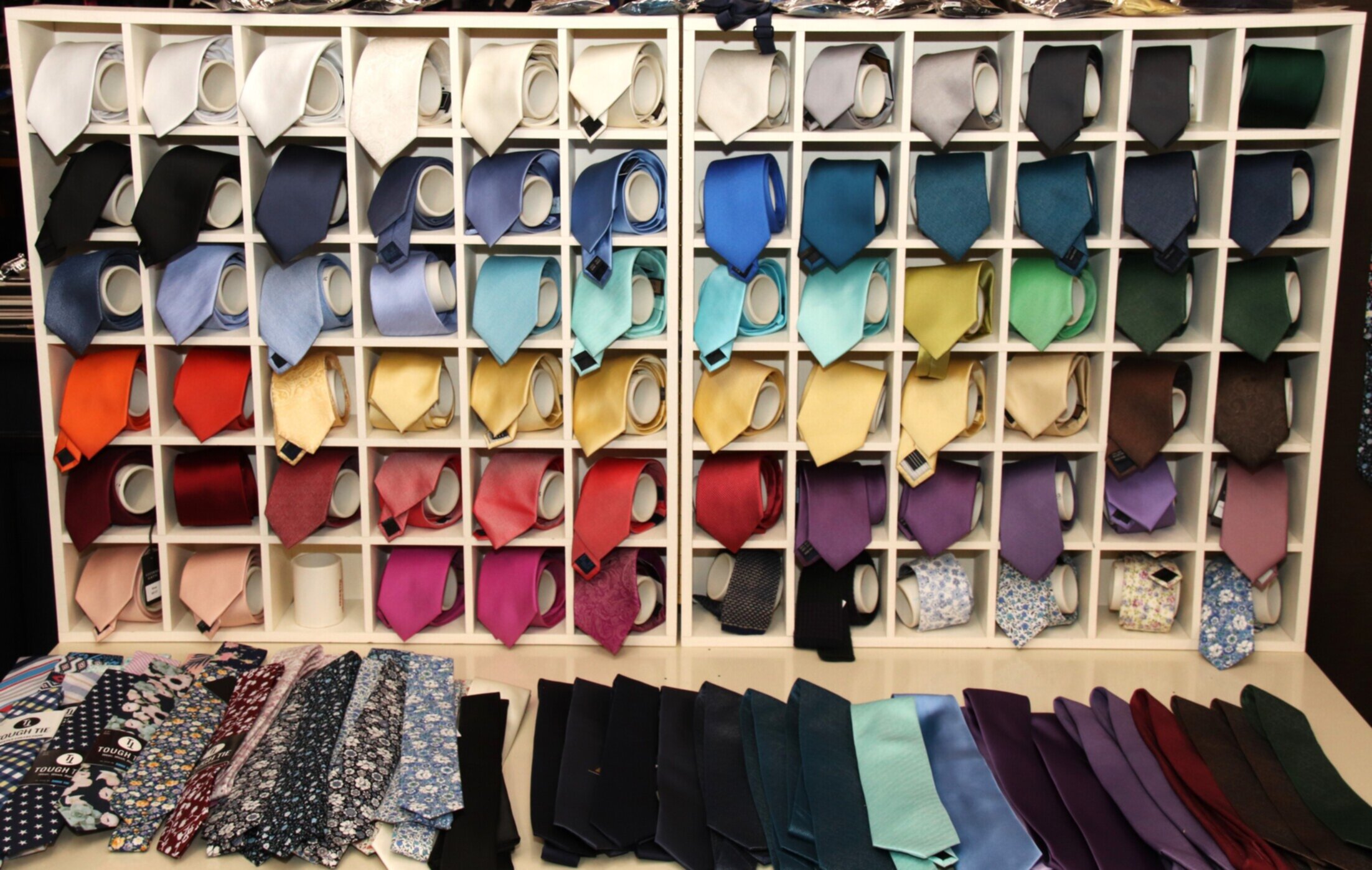 wall of ties